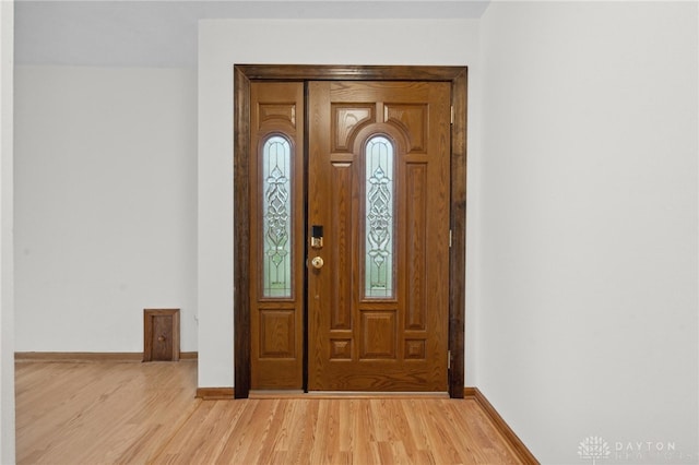 entryway featuring light hardwood / wood-style flooring