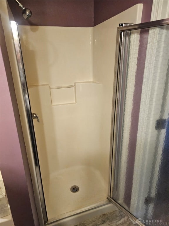 bathroom featuring a shower