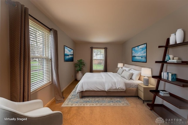 view of carpeted bedroom