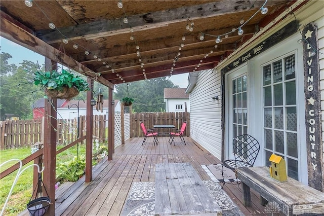 view of wooden deck