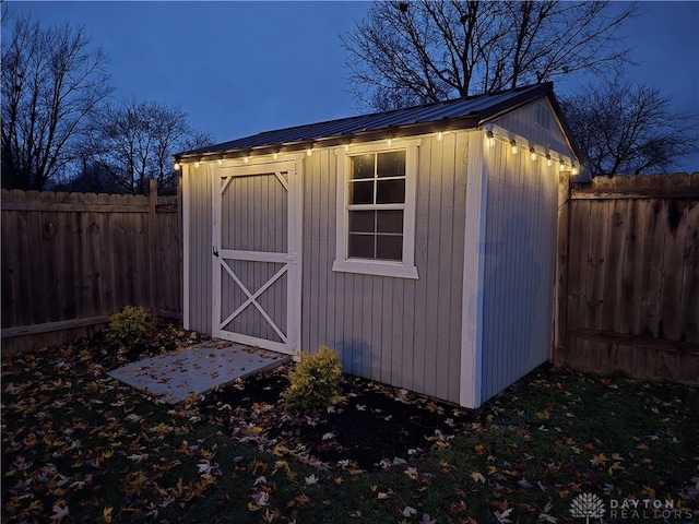 view of outdoor structure