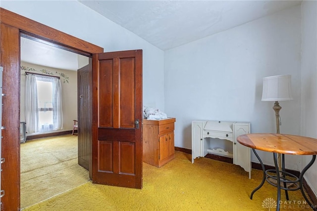 8 W Walnut St, Spring Valley, OH 45370 - office with light colored carpet and lofted ceiling
