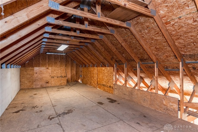 view of attic