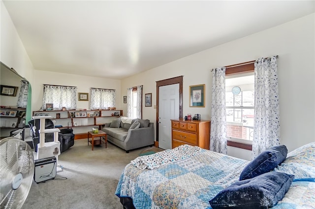 view of carpeted bedroom