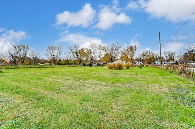 view of yard featuring a rural view