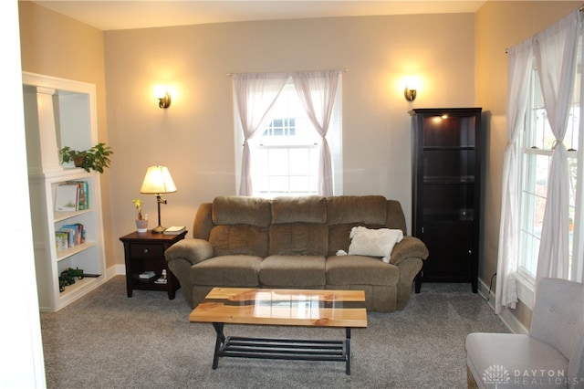 view of carpeted living room