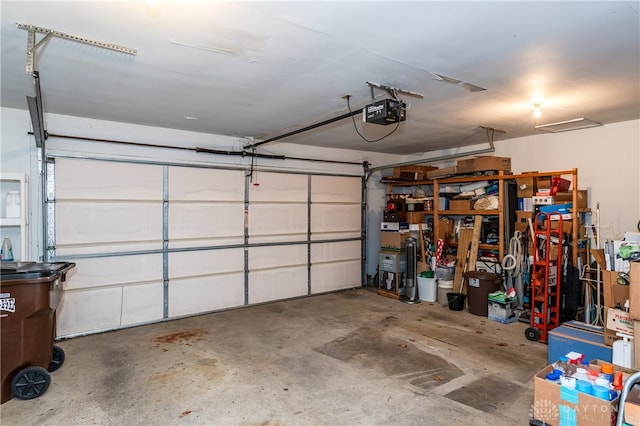 garage featuring a garage door opener