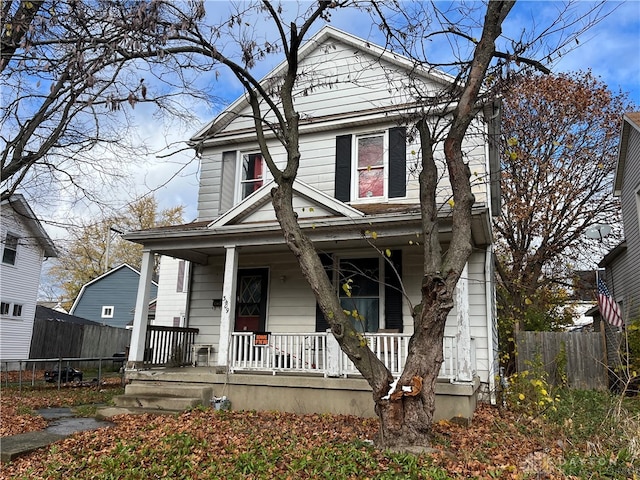 view of front of house with covered porch