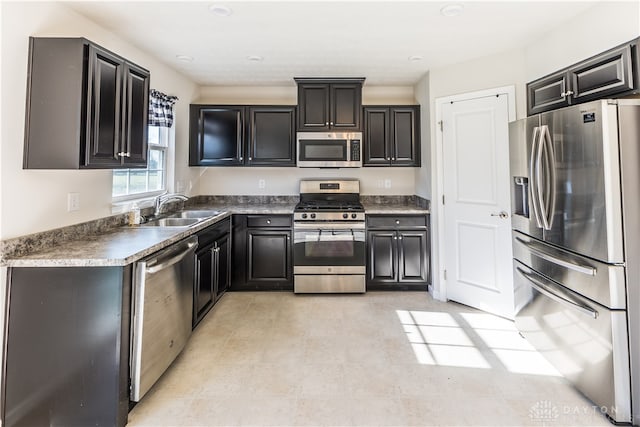 kitchen featuring sink and appliances with stainless steel finishes