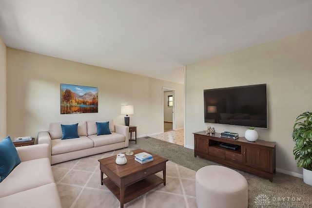 view of carpeted living room