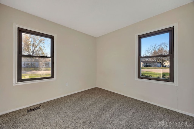 spare room featuring carpet floors