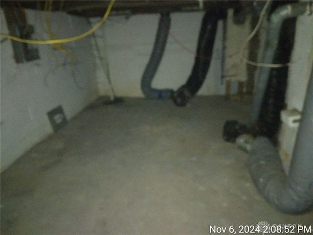 view of basement