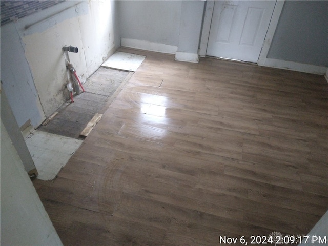 interior space with hardwood / wood-style flooring