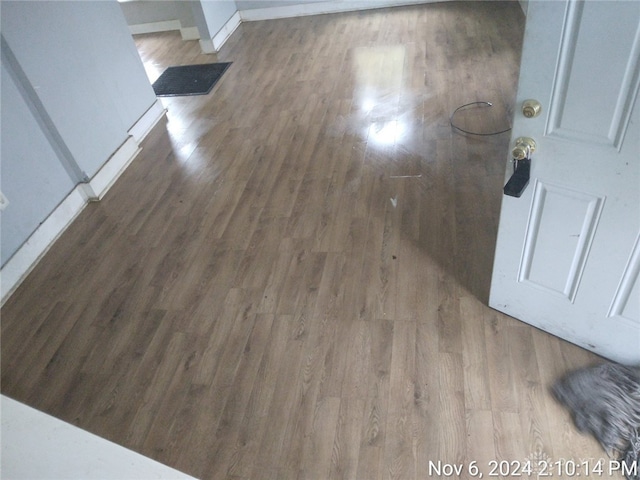 interior details with hardwood / wood-style floors