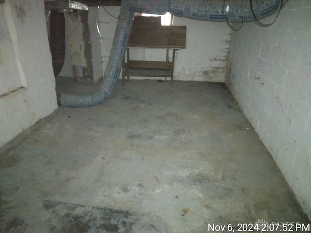 view of basement