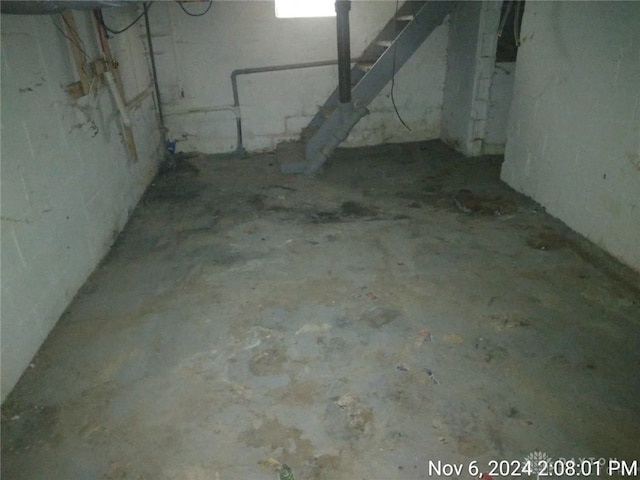 view of basement