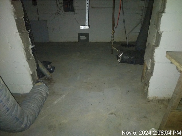 view of basement