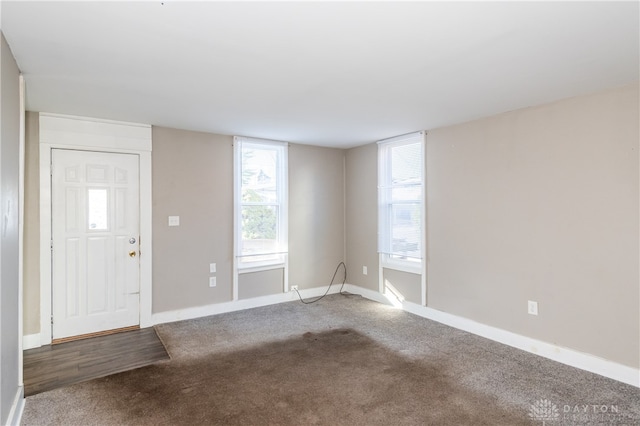 entryway with carpet