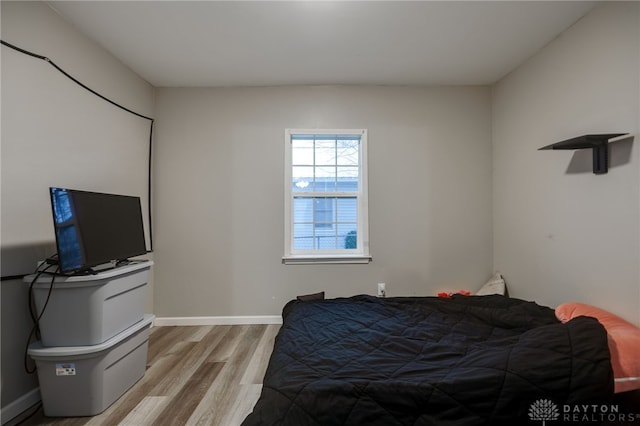 bedroom featuring light hardwood / wood-style flooring