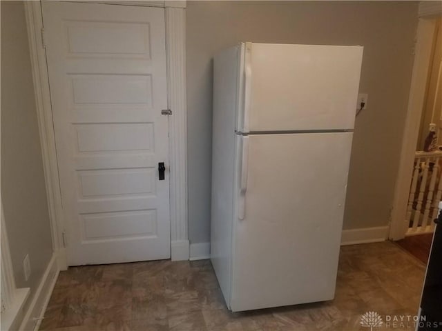 kitchen with white refrigerator