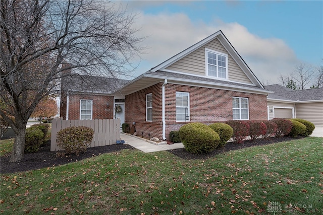 view of front of house with a front yard