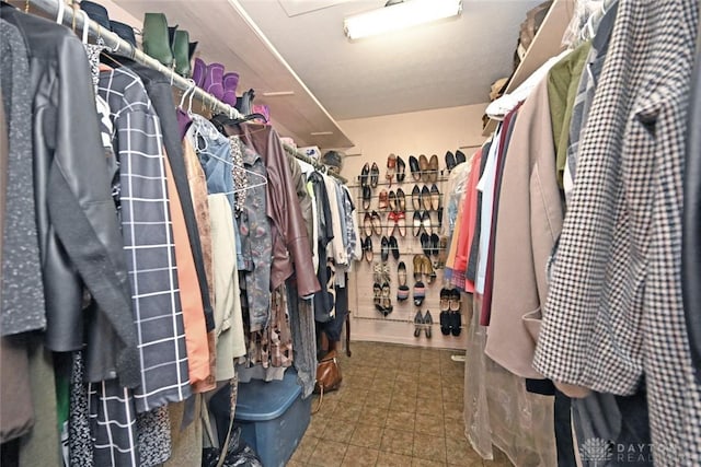 view of walk in closet