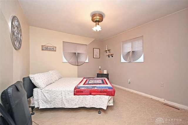 view of carpeted bedroom