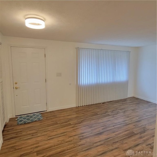 foyer entrance featuring wood-type flooring