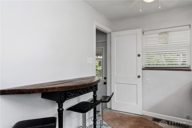 dining room featuring plenty of natural light