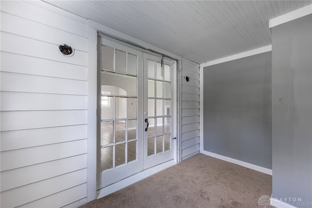 property entrance featuring french doors