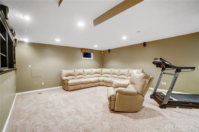 view of carpeted living room