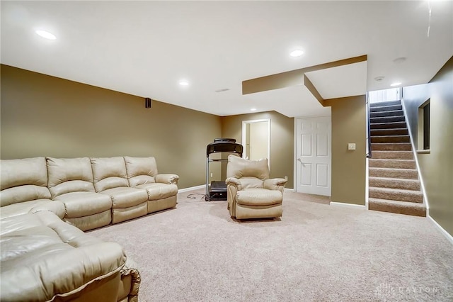 view of carpeted living room