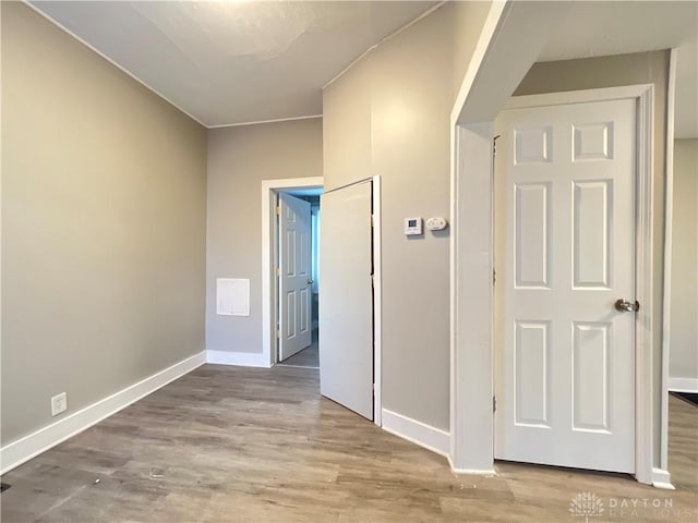 hall featuring light hardwood / wood-style floors