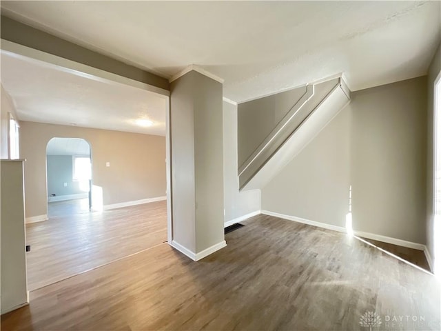 interior space with wood-type flooring