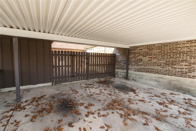 view of patio featuring a carport