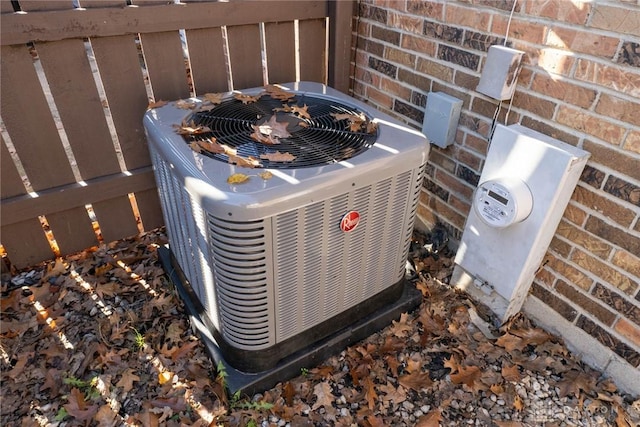 exterior details with central air condition unit