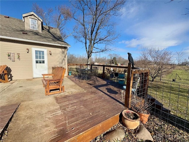 view of wooden deck