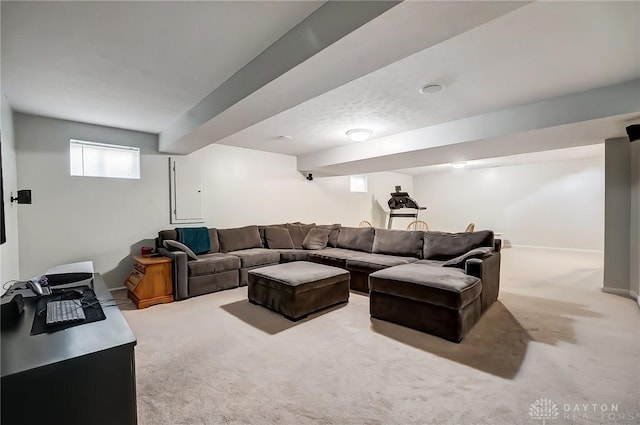 view of carpeted living room