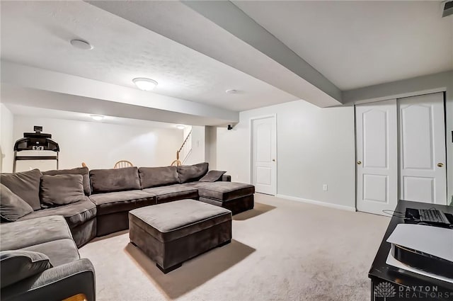 view of carpeted living room