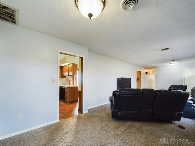 view of carpeted living room