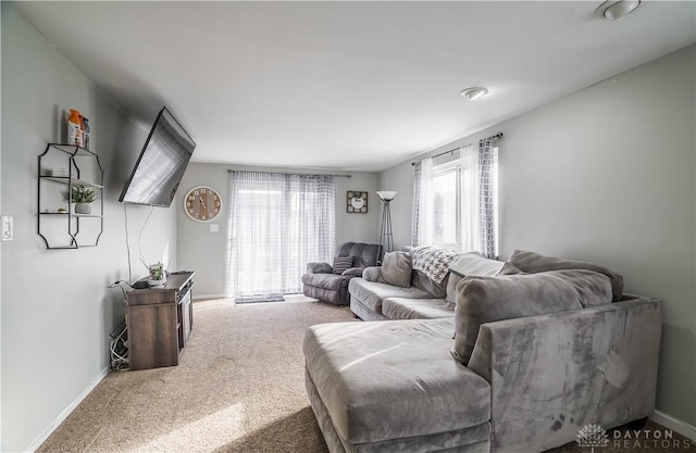 view of carpeted living room