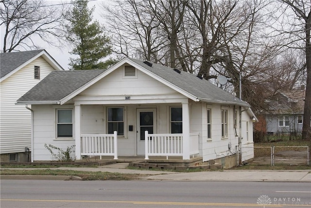 bungalow-style home with covered porch