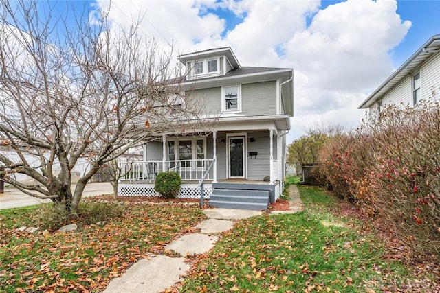 view of front of property featuring a porch