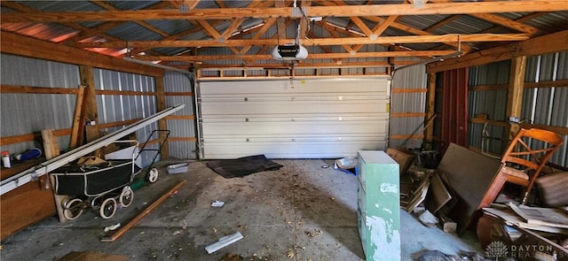 garage featuring a garage door opener