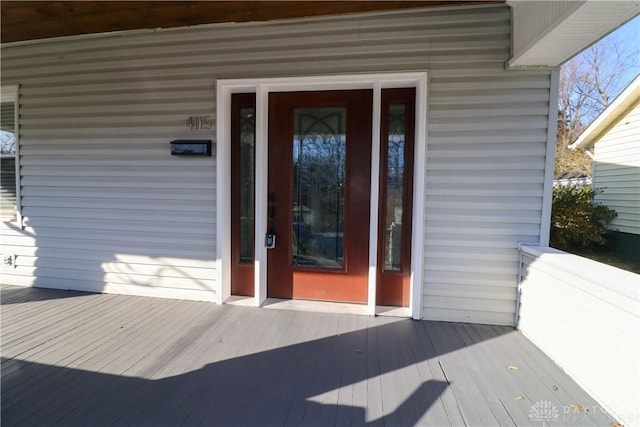 view of doorway to property