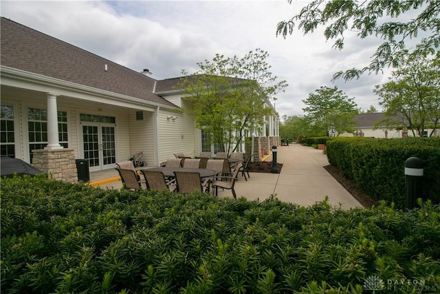 view of patio with french doors