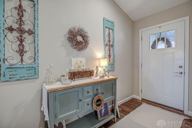 entryway featuring dark hardwood / wood-style floors