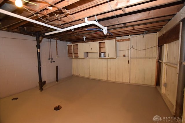 view of basement