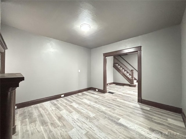 interior space featuring light wood-type flooring