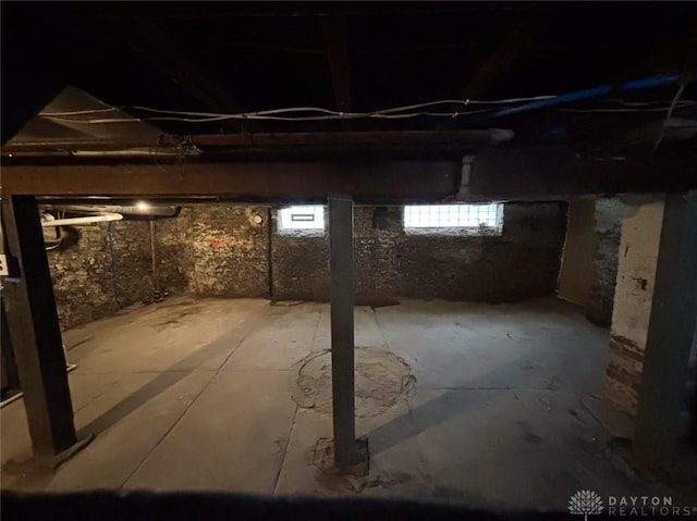 view of basement